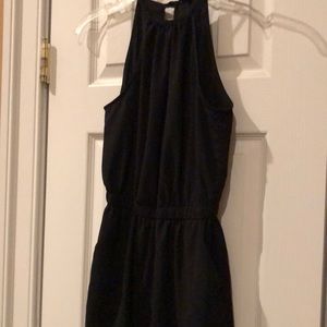 Black sleeveless romper
